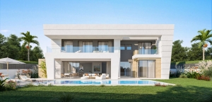 Villa de seis dormitorios en construcción en Rocio de Nagueles, Marbella con vistas al mar y la montaña